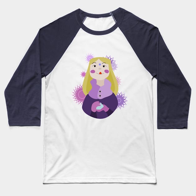 Winter Girl Baseball T-Shirt by Midori